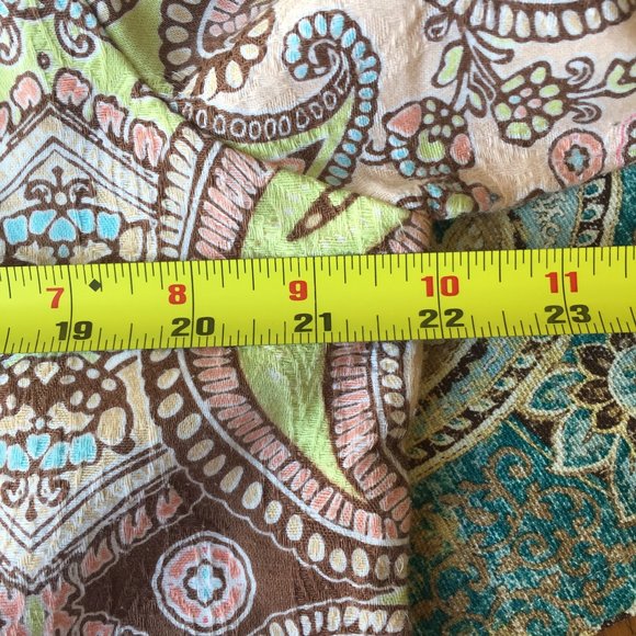 Keneth Too! 100% Cotton Paisley Floral Print Button Jacket Women’s Large Vintage - Picture 11 of 13